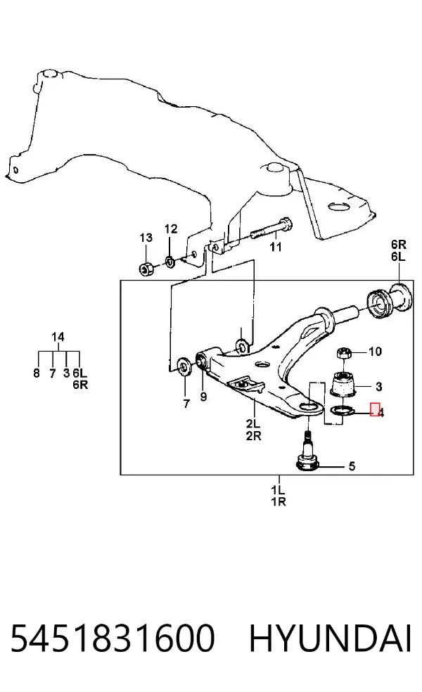 Кольцо стопорное подшипника передней ступицы 5451831600 Hyundai/Kia