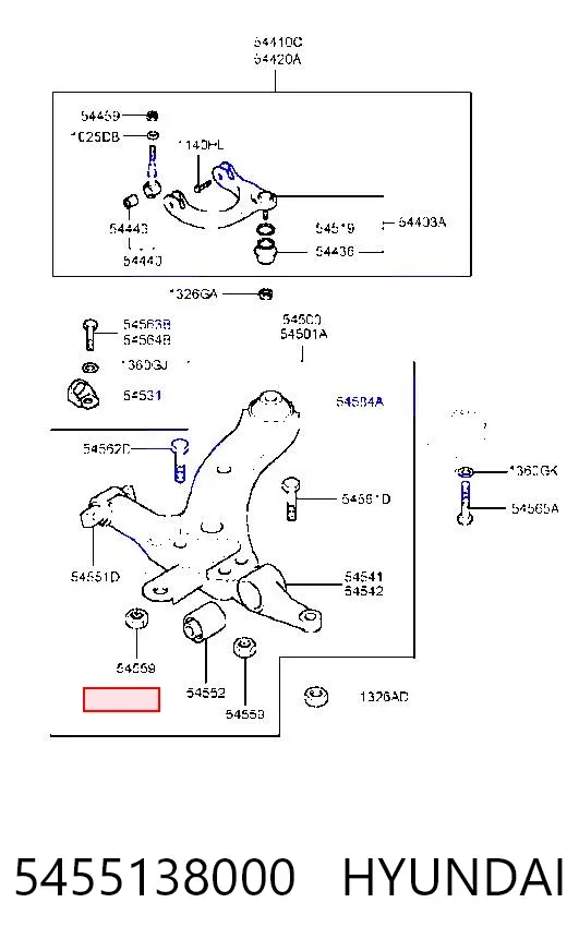 Сайлентблок переднего рычага 5455138000 Hyundai/Kia