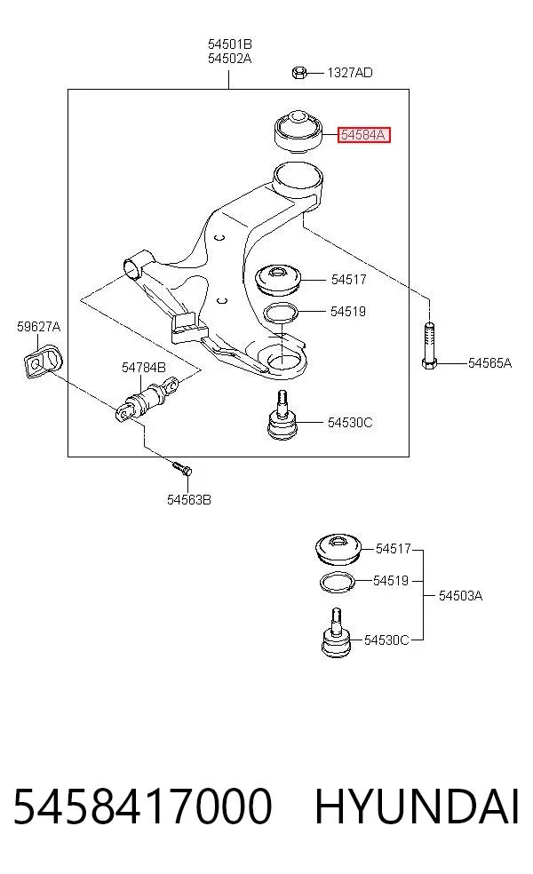 Сайлентблок переднего рычага 5458417000 Hyundai/Kia