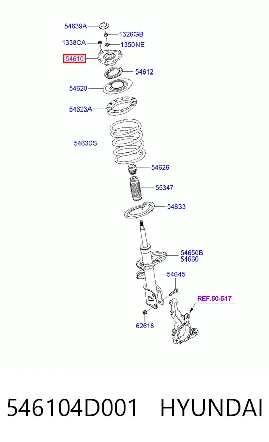 Опора переднего амортизатора 546104D001 Hyundai/Kia