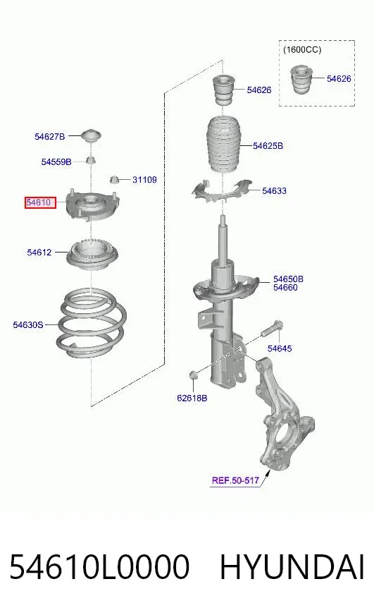 Опора переднего амортизатора 54610L0000 Hyundai/Kia