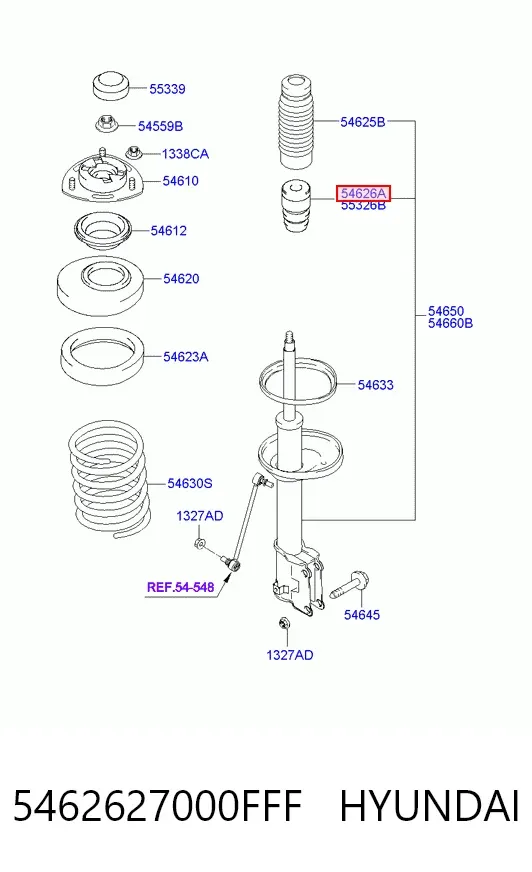 Буфер (отбойник) амортизатора переднего 5462627000FFF Hyundai/Kia