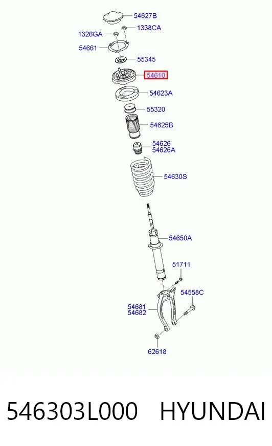Опора переднего амортизатора 546303L000 Hyundai/Kia