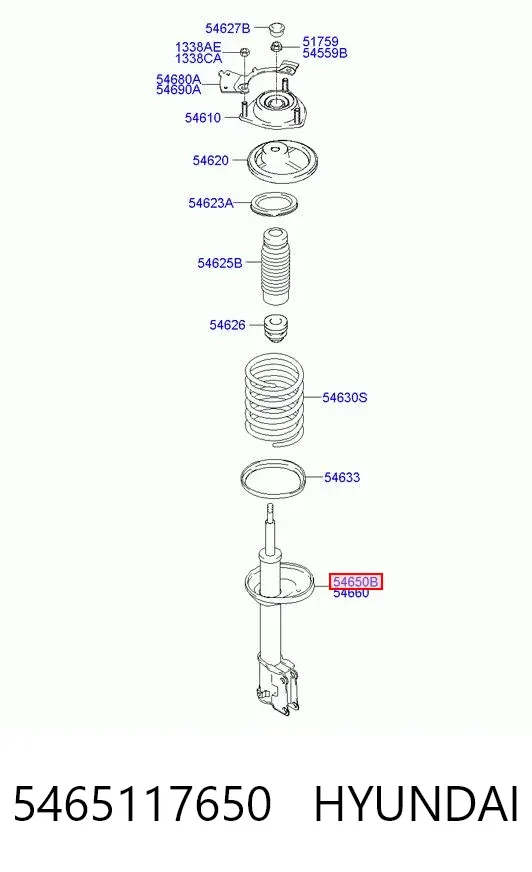 Амортизатор передний левый 5465117650 Hyundai/Kia