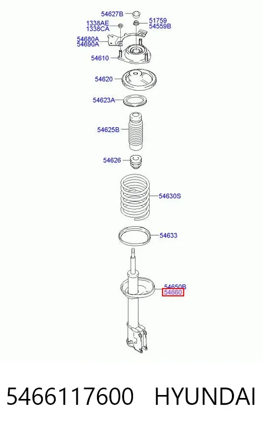 Амортизатор передний правый 5466117600 Hyundai/Kia