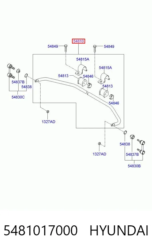 Передний стабилизатор 5481017000 Hyundai/Kia