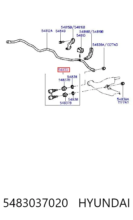 Стойка переднего стабилизатора 5483037020 Hyundai/Kia