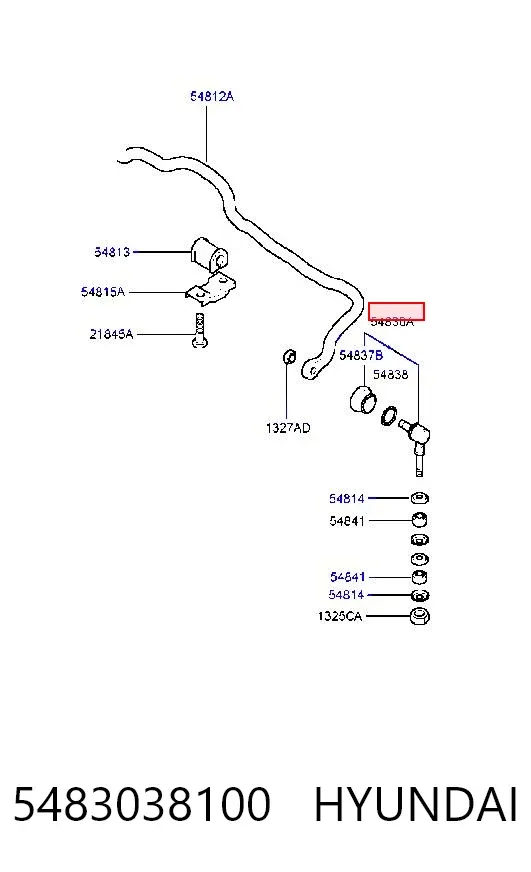 Стойка переднего стабилизатора 5483038100 Hyundai/Kia