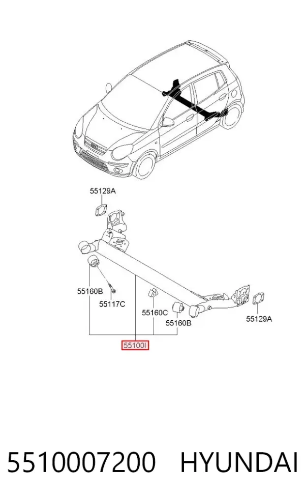 Подрамник задний 5510007200 Hyundai/Kia