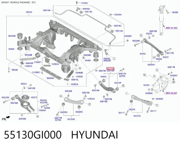 Верхний левый рычаг задней подвески 55130GI000 Hyundai/Kia