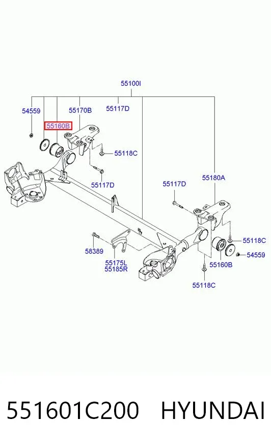 Сайлентблок задней балки 551601C200 Parts-Mall