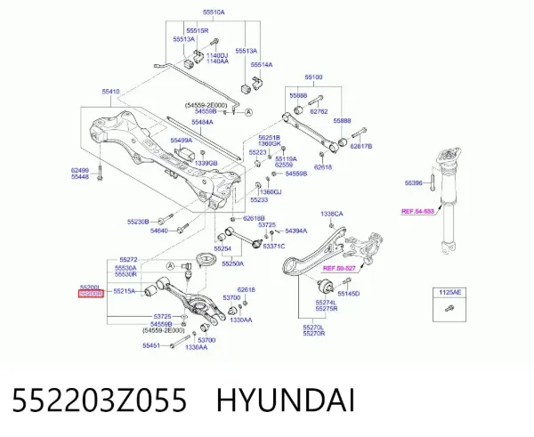 Рычаг задней подвески поперечный правый 552203Z055 Hyundai/Kia