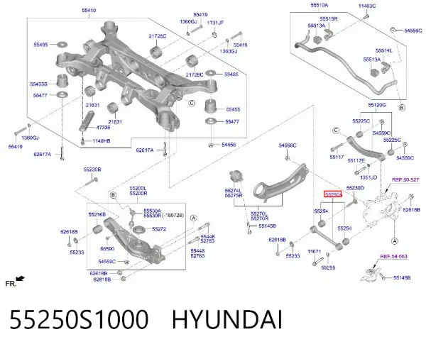 Тяга поперечная задней подвески 55250S1000 Hyundai/Kia