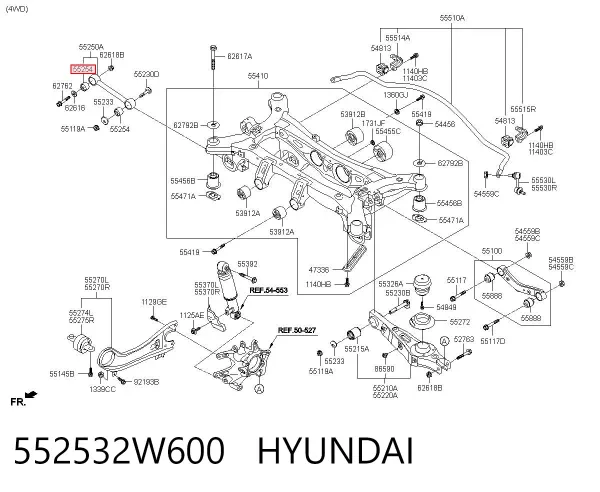 Сайлентблок заднего поперечного рычага 552532W600 Hyundai/Kia