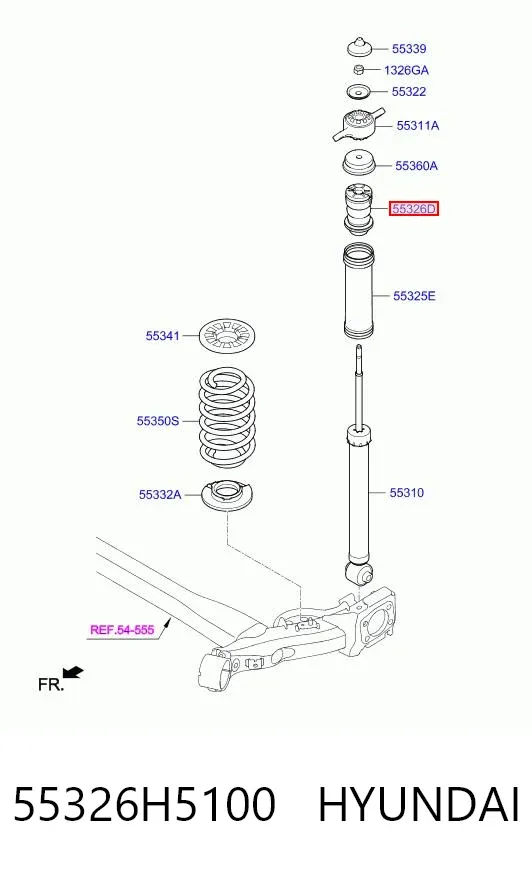 Отбойник амортизатора заднего 55326H5100 Hyundai/Kia