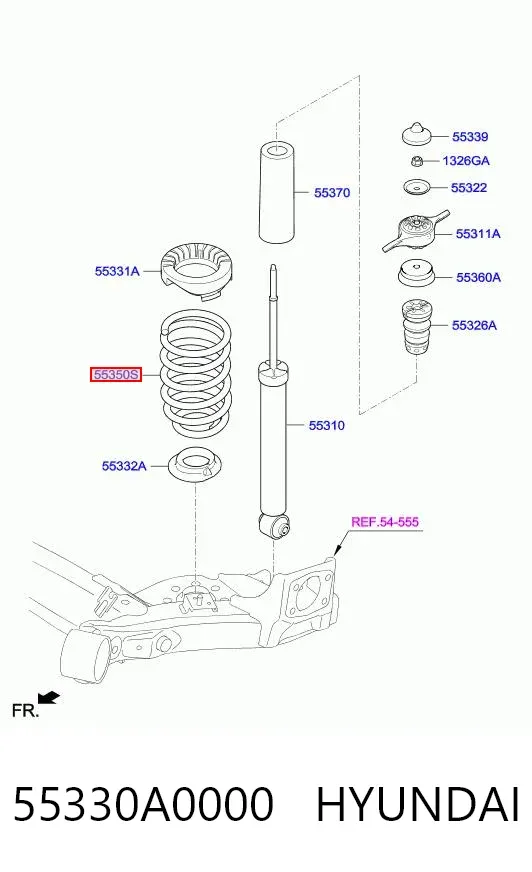 Задняя пружина 55330A0000 Hyundai/Kia