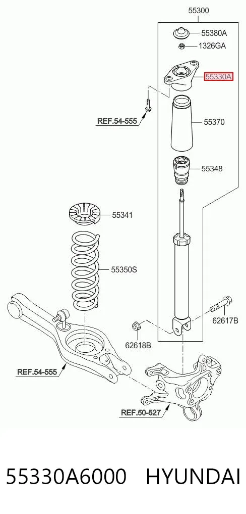 Опора амортизатора заднего 55330A6000 Hyundai/Kia