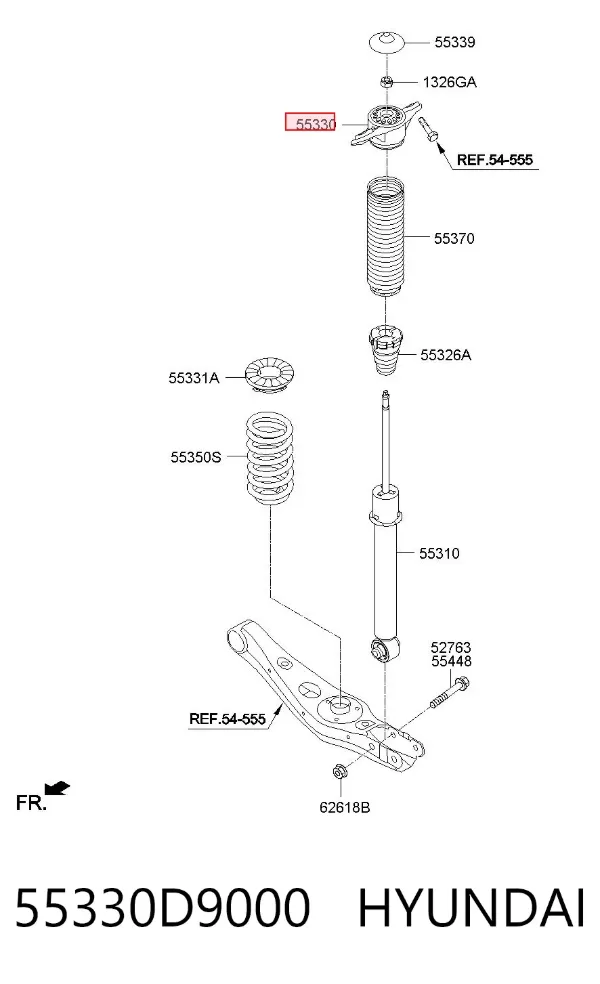 Опора амортизатора заднего 55330D9000 Hyundai/Kia