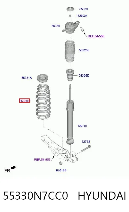 Задняя пружина 55330N7CC0 Hyundai/Kia