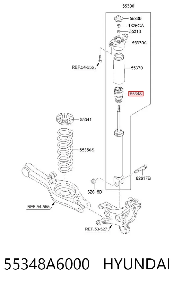 Отбойник амортизатора заднего 55348A6000 Hyundai/Kia
