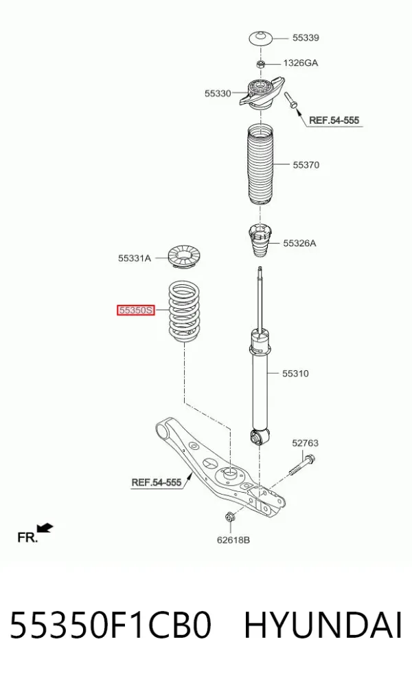 Задняя пружина 55350F1CB0 Hyundai/Kia