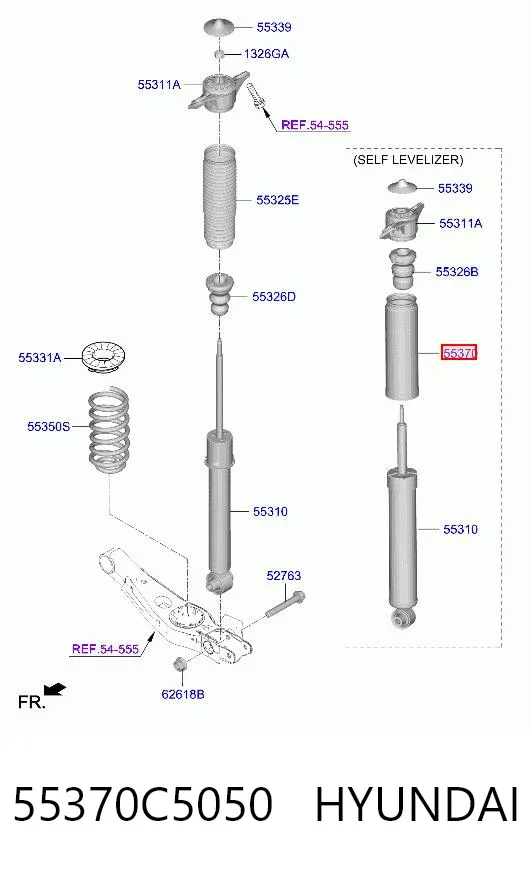 Пыльник заднего амортизатора 55370C5050 Hyundai/Kia