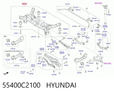 Балка задней подвески (подрамник) HYUNDAI 55400C2100
