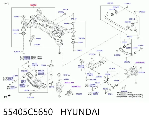 Подрамник задний 55405C5650 Hyundai/Kia
