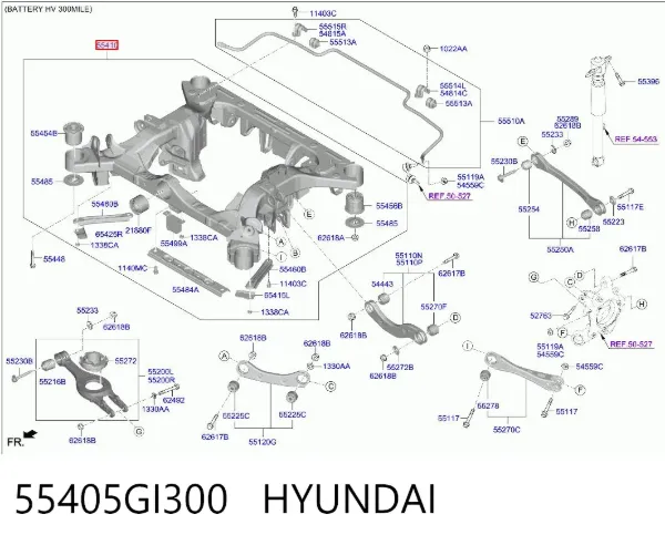 Подрамник задний 55405GI300 Hyundai/Kia