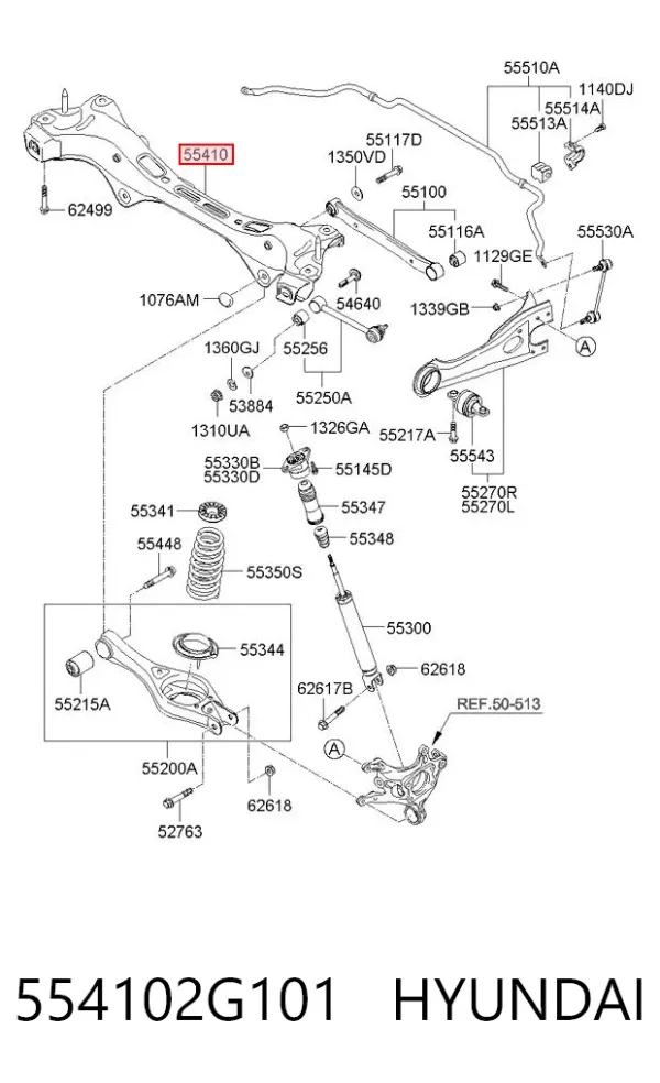 Подрамник задний 554102G101 Hyundai/Kia