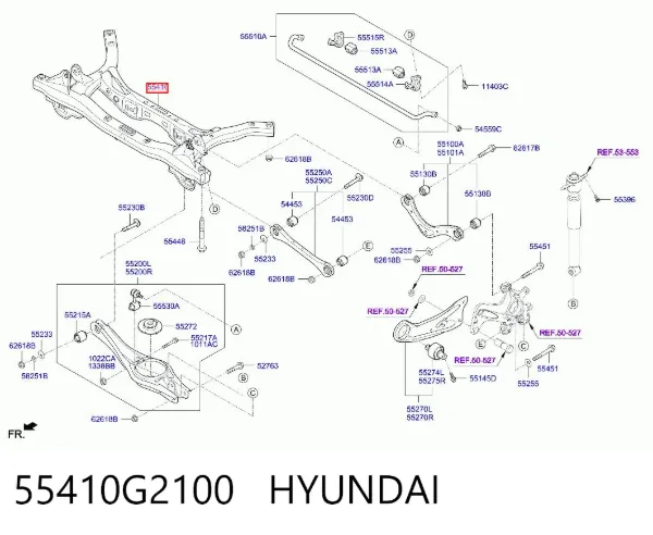 Подрамник задний 55410G2100 Hyundai/Kia
