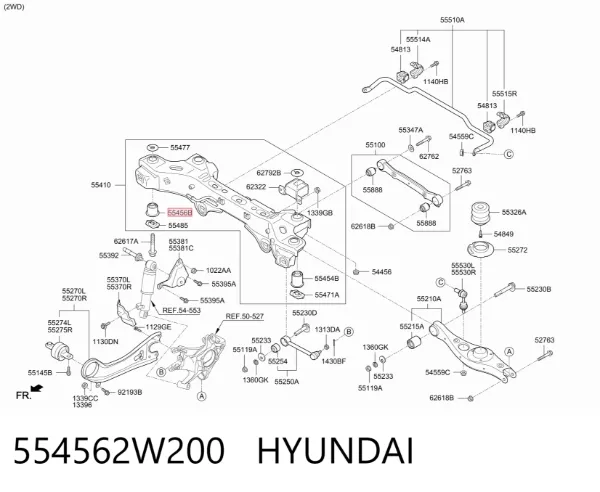 Сайлентблок задней балки 554562W200 Hyundai/Kia