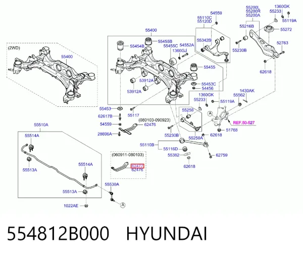  554812B000 Hyundai/Kia