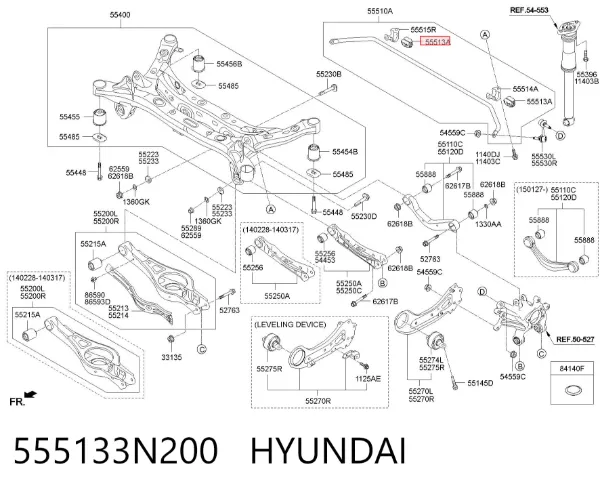 Втулка стабилизатора 555133N200 Hyundai/Kia