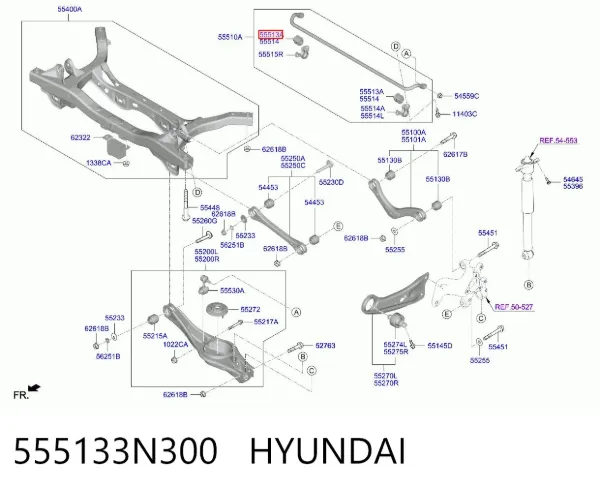 Втулка стабилизатора 555133N300 Hyundai/Kia