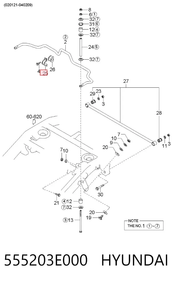  555203E000 Hyundai/Kia