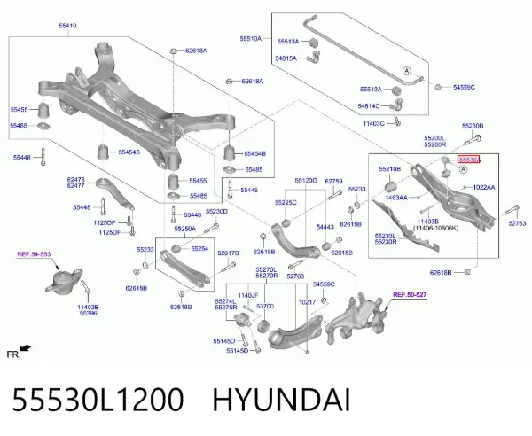 Стойка заднего стабилизатора правая 55530L1200 Hyundai/Kia