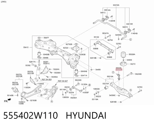 Стойка заднего стабилизатора правая 555402W110 Hyundai/Kia
