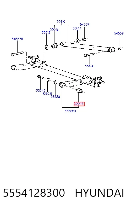 Сайлентблок задней балки 5554128300 Hyundai/Kia