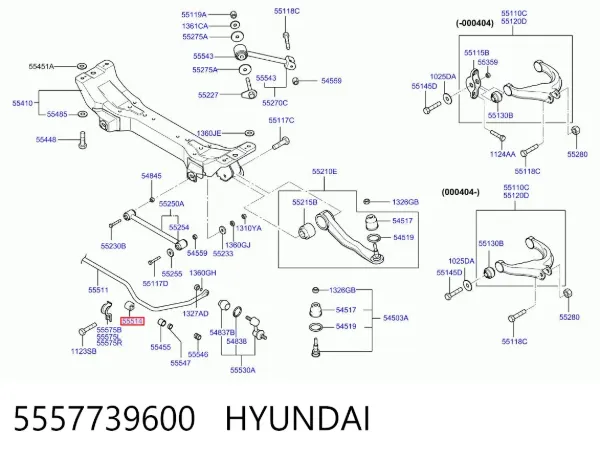 Втулка стабилизатора 5557739600 Hyundai/Kia