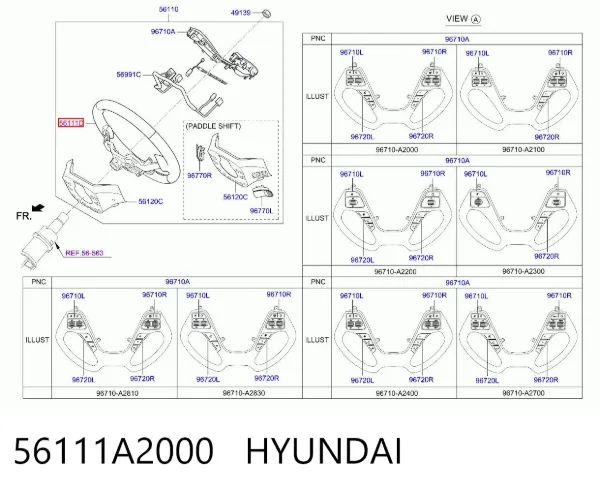 Руль 56111A2000 Hyundai/Kia