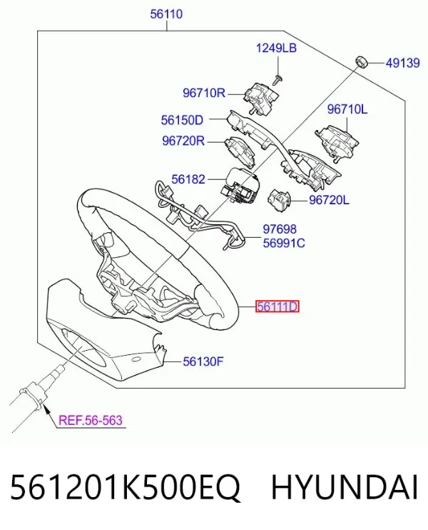 Руль 561201K500EQ Hyundai/Kia