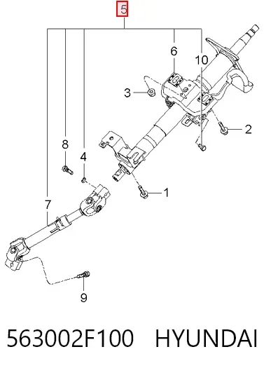 Рулевая колонка KIA Spectra 