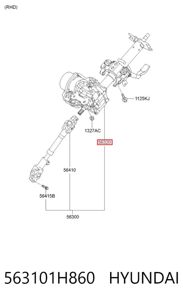 Рулевая колонка 563101H860 Hyundai/Kia