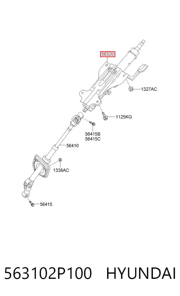 Рулевая колонка 563102P100 Hyundai/Kia