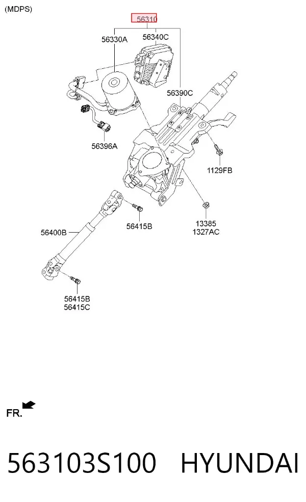 Рулевая колонка 563103S100 Hyundai/Kia