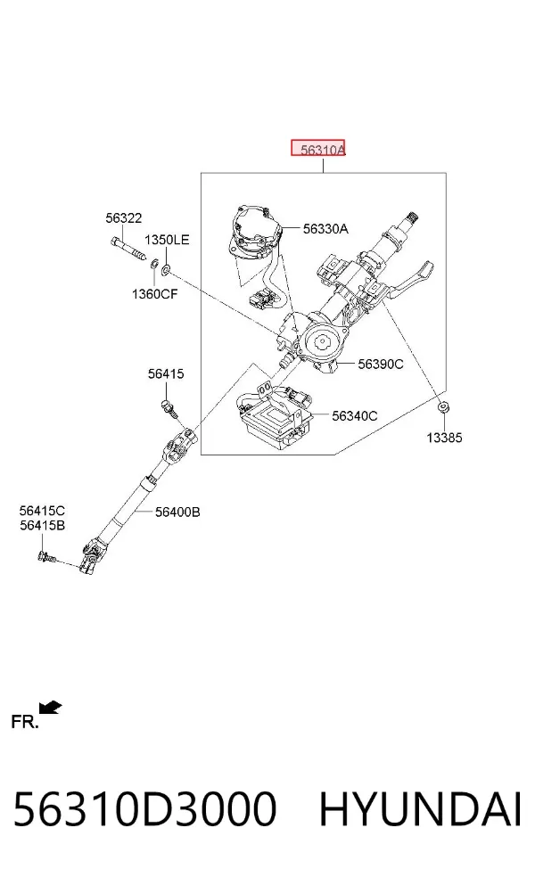 Рулевая колонка 56310D3000 Hyundai/Kia
