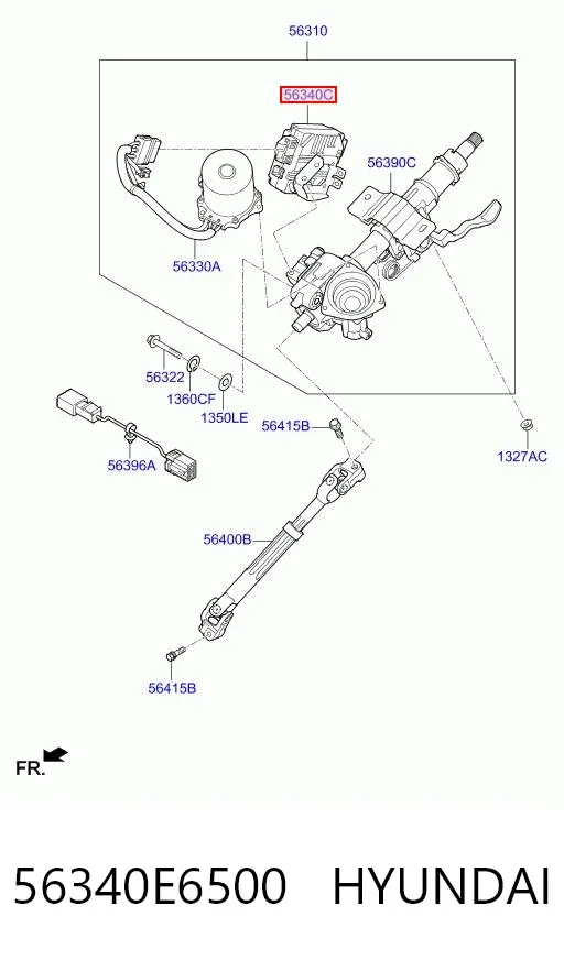 Электронный модуль рулевой колонки 56340E6500 Hyundai/Kia