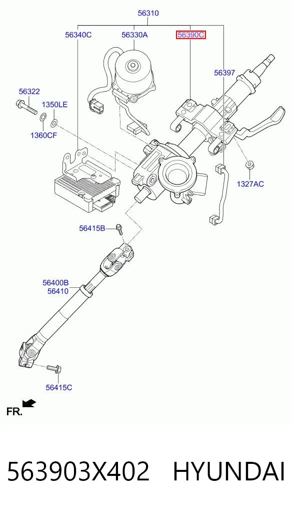 Рулевая колонка 563903X402 Hyundai/Kia