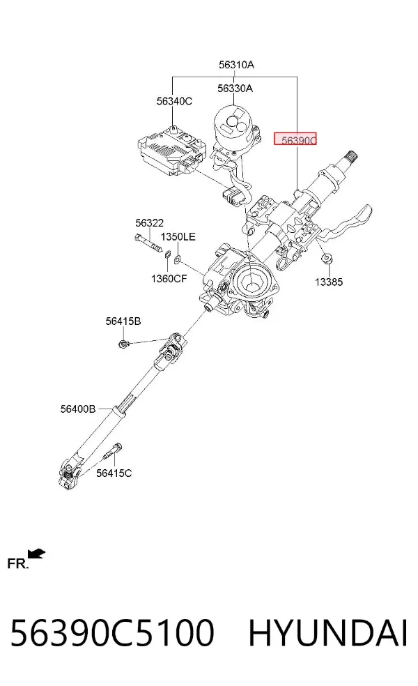 Рулевая колонка 56390C5100 Hyundai/Kia